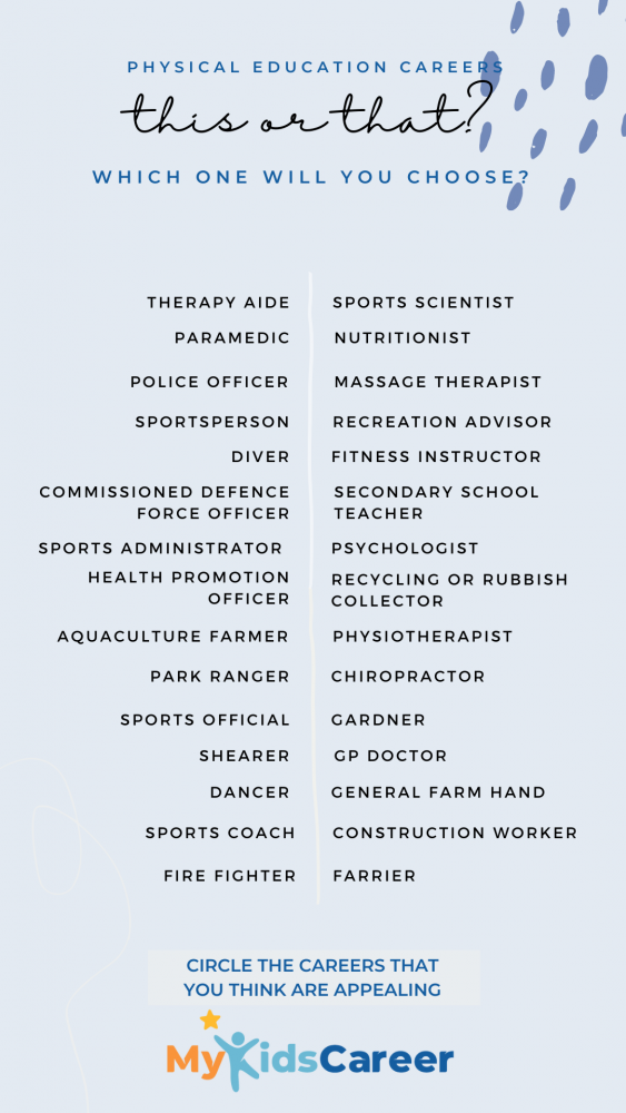 This or That Game: Physical Education Careers | APC MyKids Career